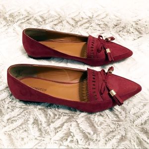 Pointed Loafer Flats w/ Bow & Tassles